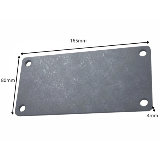 Blacha montażowa 165x80x4mm (surowa)
